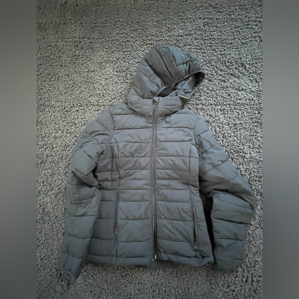 Abercrombie stretch puffer coat size M black
